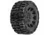 ProLine 5.7 Trencher Tyres Mounted on 24mm Hex Black Raid 8x48 Wheels (2)