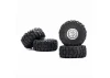 1/30 Baja Pro X Front/Rear Mounted Chrome Beast Tires (4): A