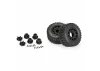ProLine Jaeger HP Belted 2.8 Tyres Mounted on 12mm/14mm Black Raid Wheels (2)