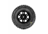 ProLine Badlands Tyres Mounted on 12mm Hex Black Split Six Wheels (2)