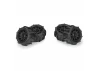 ProLine 1:18 Dumont Tyres Mounted on 12mm Hex Black Raid Wheels (4) - Granite GROM