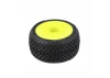 ProLine Electron 2.0T Tyres Mounted on 7mm Yellow Losi Micro T White Wheels (4)