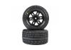 Menace Front/Rear Street Tires Mounted 12mm Black Split Six