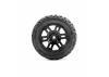 ProLine Jaeger Tyres Mounted on 12mm Hex Black Split Six Wheels (2)