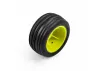 Edge Front / Step Pin Rear Tires Mounted 7mm Yellow (4): Los