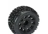 ProLine Badlands 3.8 Tyres Mounted on Raid Black 8X32 Wheels - 17mm Hex