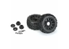 ProLine Badlands 3.8 Tyres Mounted on Raid Black 8X32 Wheels - 17mm Hex