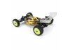 ProLine Mini-B Prism Tyres Mounted On Yellow Wheels Rear