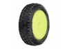 ProLine Mini-B Wedge Tyres Mounted On Yellow Wheels Front