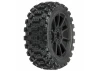 ProLine Badlands MX M2 Tyres Pre-Mounted on Mach 10 Black 1:8 Buggy Wheels (2)