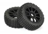 ProLine Gladiator M2 Tyres Pre Mounted on Black Mach 10 1:8 Buggy Wheels (2)