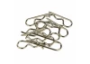 Body Clips, Large Straight, Silver (10)