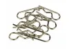 Body Clips, Large Straight, Silver (10)