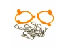 Body Clip Retainer, Orange (2)
