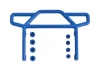 RPM Rear Bumper For Traxxas Elec Rustler 2WD - Blue