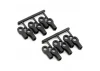 RPM Short Traxxas Rod Ends - Black (12) (Upgrade for TRX5347)