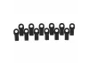 RPM Short Traxxas Rod Ends - Black (12) (Upgrade for TRX5347)