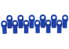 RPM Short Traxxas Rod Ends - Blue (12) (Upgrade for TRX5347)