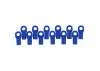 RPM Short Traxxas Rod Ends - Blue (12) (Upgrade for TRX5347)