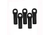 RPM Long Traxxas Rod Ends - Black (12) (Upgrade for TRX5525)