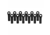 RPM Long Traxxas Rod Ends - Black (12) (Upgrade for TRX5525)