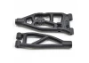 RPM Arrma Upper/Lower Left Front Arms - Black - 6S Kraton/Outcast/Fireteam