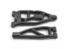 RPM Arrma Upper/Lower Right Front Arms - Black - 6S Kraton/Outcast/Fireteam