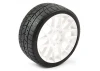 Sweep 1:8 EXP GT Tread Belted 45 Degree Tyres on White EVO16 17mm Hex Wheels (2)