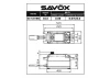 Savox SC1251MG Low Profile Metal Gear Black Edition Servo - 9.0Kg/cm - 0.09 Sec