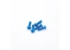 Aluminium Button Hex Head Screw - M3 x 10 Blue (5)
