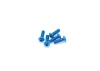 Aluminium Button Hex Head Screw - M3 x 10 Blue (5)