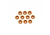 Alloy M4 Countersunk Washers - Orange (10)
