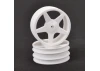 JConcepts 2.2 5 Spoke Front White Wheels - CAT XLS - 8mm Castle Fitting (2)