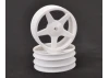 JConcepts 2.2 5 Spoke Front White Wheels - CAT XLS - 8mm Castle Fitting (2)
