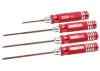 EDS Hex Driver Tool Set - .050 X 60mm, .063, .078, .093 X 120mm - 4 Pcs