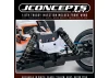 J Concepts 1:8 Truggy Molded Front Wing Black - 2pc