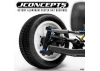 J Concepts RC10B7 Aluminium Caster Hat Bushings, 4pc - Blue