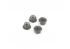 M4 Alloy Serrated Nyloc Nuts - Black (4)