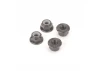 M4 Alloy Serrated Nyloc Nuts - Black (4)