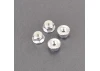M4 Alloy Serrated Nyloc Nuts - Silver (4)