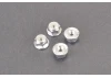 M4 Alloy Serrated Nyloc Nuts - Silver (4)
