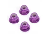 M4 Nylock Flanged Wheel Nut - Purple Alloy (4)