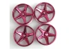 Wheel; 5 spoke 25mm - Purple Chrome (4)