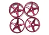 Wheel; 5 spoke 25mm - Purple Chrome (4)