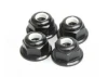 M4 Nylock Flanged Wheel Nut - Black Alloy (4)