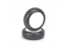 Schumacher Mini Spike 2 Tyres - Yellow - Pre Glued on 1:10 4WD Front Buggy Wheels (2)