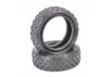 Schumacher Wide Stagger Rib Tyres - 4WD 1:10 Buggy Front - Yellow