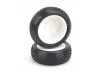 Schumacher Mezzo Front 1:10 4WD Buggy Front Tyres - Yellow - Pre-Glued (2)