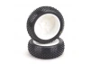 Schumacher Mezzo Tyre Front 4WD - Silver - Pre-Glued (2)