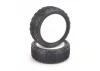 Schumacher Cactus Fusion 2 - 1:10 4WD Front Tyres Pre Glued on White Rims - Yellow (2)	